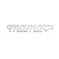 Martisor Bratara Argint 925, Jolie, Model Mama Inima, Martisor de 1 Martie, cu Snur Rosu, Argintiu