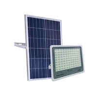 Proiector LED cu Panou Solar Flippy, Senzor de lumina, Waterproof, 140 LED-uri incorporate, 65W, 19.5x17 cm, 3000 mAh, IP67, Design Modern, Negru