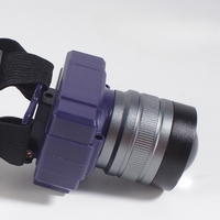 Lanterna LED de Montat pe Cap, Vafy, cu Raza Lunga de Zoom, Far Telescopic, Reglabil, Rezistent la Apa, pentru Pescuit in Aer Liber, Camping, Lumina Puternica, Lanterna, 7.5x5x7 cm, Albastru