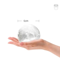 Forma pentru Gheata, Vafy, Sfera XL 6 cm, Silicon Alimentar Premium, Reutilizabila, Topire Lenta pentru Whiskey si Cocktail, Design Stackable, Albastru