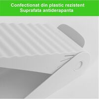 Suport pentru Pantofi, Flippy, cu Două Straturi, Organizator, Antiderapant și Durabil, Inălțime Reglabilă, 25.5x11x7.5 cm, Alb, 150 g