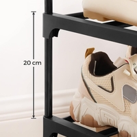 SONGMICS Set 2 suporturi pentru pantofi cu 3 niveluri, structura metalica, 30x92x54 cm, negru