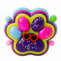 Jucarie Antistres Squishy, Flippy, cu Revenire Lenta, Squeeze Toys, Model Cat Paw, 12.5x10.5 cm, 220g, +3 Ani, din TPR, Model 5, Multicolor