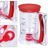 Dispenser de Aluat pentru Prajituri, Vafy, din Plastic, Maner cu Arc, 900 ml, 18.5 x 11 cm, Rosu