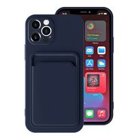 Husa protectie Vafy cu suport card compatibila cu Samsung S20FE Albastru Inchis