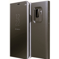 Husa de Protectie, Flippy, pentru Samsung Galaxy A70, Capac Oglinda, din Plastic, Negru