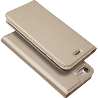 Husa de Protectie Tip Carte, Vafy, pentru Apple iPhone 7/8/SE 2020, Capac Oglinda, din Piele Ecologica si PC, Auriu