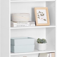 VASAGLE Biblioteca 6 rafturi, in stil scandinav, rafturi ajustabile, PAL, 60x24x179 cm, alb