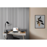 Riflaj MDF decorativ LDA PREMIUM de tip Panou Acustic, Alb Mat, 260x40 cm