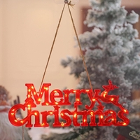 Instalatie LED de Craciun, Vafy, Litere 3D, Merry Christmas, Lumina Calda, 27.5 x 10.5 x 1.4 cm, Rosu
