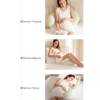 Set Perna pentru Gravide, Flippy, Husa Detasabila, Utilizare in Forma H si U, Reglabila, Latime Ajustabila, Proactive, Verde