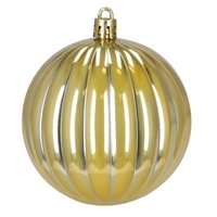 Set globuri decorative, 36 bucati, plastic, 6.5 cm, auriu si ecru