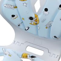 Suport pentru Scaun, Flippy, pentru Corectarea Posturii, Portabil, Pliabil, Ergonomic, Ameliorare Durere, Respirabil, 35x32x30 cm, Marime L, Model Rachete, Albastru