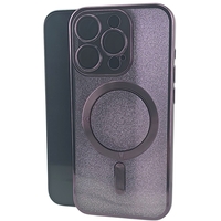 Husa de Protectie 2 in 1, Vafy, pentru Apple iPhone 15 Pro Max, Compatibila MagSafe, Magnetica, cu Protectie Lentila, din TPU, Mov