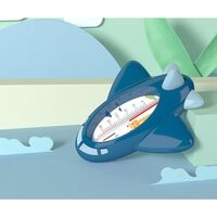 Termometru pentru Baie, Flippy, Plutitor, Rezistent la apa, Multifunctional, Model Avion, 11x10x4 cm, Albastru