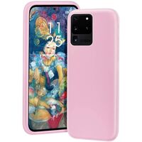 Husa protectie Vafy compatibila cu Samsung S21 5G Liquid Silicone Case Roz