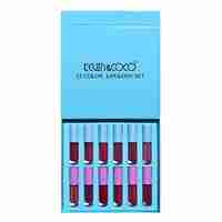 Set Rujuri de Buze, KEVIN & COCO, 12 Culori, 17x14.8x2.9 cm, Diferite Nuante, LipGloss, Albastru