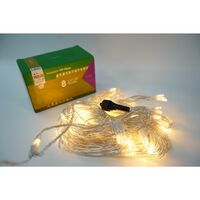 Sectiune Instalatie de Craciun Vafy, Tip Plasa, 160 LED-uri, 2 m x 2 m, 8 jocuri de lumini, Interconectabila, Fir transparent, Alb cald