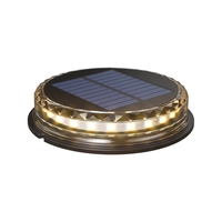 Lampa solara LED Set 4 Bucati, Flippy, Tip Spot pentru Gradina, 8 LED-uri, ABS si Policarbonat, Baterie 1.2V, 600mah, 12 x 13.5 cm, Lumina Alba Cald, Negru/Auriu