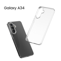 Husa de Protectie, Vafy, Husa de Protectie pentru Samsung Galaxy A34 5G, tip Carcasa, subtire din Silicon TPU, 1 mm, Protect Plus, Transparenta