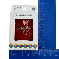 Martisor Brosa Mica in Cutie, Jolie, Dimensiune Brosa 2.5-3cm, Material Metal, Model Lalele Traditionale