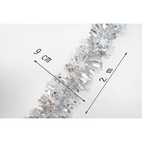 Beteala Craciun, Flippy, argintiu, marimea: 2 m x 9 cm x 9 cm material:folie PVC, interior/exterior