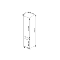 Dulap baie tip coloana cu 2 usi si 5 rafturi, PAL laminat, 30x30x140 cm, alb mat