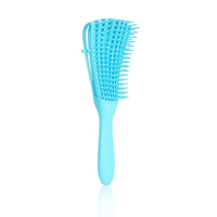 Perie Flexibila, Flippy, pentru Descurcat Par Cret/Umed si Uscat, 8 Brate Mobile, din TPE, 24.5 x 4.5 x 2 cm, Albastru