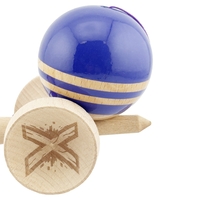 Kendama X Originala RAINBOW, Profesionala, Flippy, Cupe Mari KING SIZE V3, Super Sticky, Gaura in Baza, Rulment Metalic, din lemn 18 cm, Ata 62/65 cm, Violet/Maro