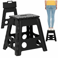 Scaun inaltator multifunctional tip scara, antiderapant, 39 cm, maxim 150 kg, negru