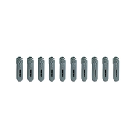 Set 10 de Cleme pentru Haine, Flippy, de Prindere pentru Pantaloni, Atasabile la Umerase, 1.6x2.3x6.35 cm, Verde