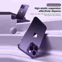 Husa Metalica Edgeless Compatibila cu iPhone 16 Pro, Vafy, Protectie pentru Colturi si Camera, Aliaj Aluminiu, Antisoc, Antizgariere, Mov