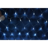 Sectiune Instalatie de Craciun Vafy, Tip Plasa, 320 LED-uri, 3 m x 3 m, 8 jocuri de lumini, Interconectabila, Fir transparent, Alb rece