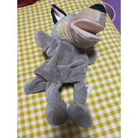 Papusa de Mana pentru Teatru de Papusi, Flippy, din Plus, 25 x 10 x 8 cm, Model Lup, Bej