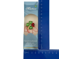 Set 100 Bucati Ambalaje de Carton pentru Martisoare, Flippy, Cutii Brosa, Model Primavara, Albastru