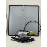 Lampa Crestere Plante, Vafy, Model Keel Edge, 500 LED, 85-265 V, 45 W, Spectru Alb Cald, Rosu si Albastru, 30 x 30 cm, Negru