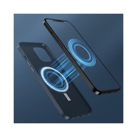 Husa protectie Vafy pentru iPhone 14 Mag Safe, 2 in 1 incarcare si magnet, Soft silicone, Negru