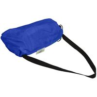 Saltea gonflabila pentru plaja cu pliere rapida, maxim 180kg, 180x70x50 cm, bleumarin si negru