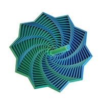 Jucarie Decompresie, Flippy, Model Stea 3D, DuoChrome, Maner Spirala, Turn Magic Geometric, Multiple Forme, Anti-stress, 11 cm, Verde/Albastru