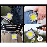 Lanterna Tip Breloc, Vafy, 5 Moduri de Luminat, Incarcare USB Tip C, 5W, Impermeabila IPX5, 500 lm, COB, Mov