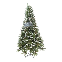 Brad Artificial de Craciun bogat, Flippy, 1.8 m inaltime, 918 ramuri verzi inzapezite, Verde, Decorat, Interior/ Exterior