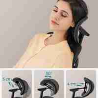 SONGMICS Scaun de birou ergonomic reglabil cu tetiera si suport lombar, inclinare 135°, maxim 150 kg, 70x70x125 cm, negru