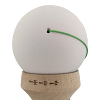 Kendama X Originala, Profesionala, Flippy, Rubber Grip, Cupe Mari KING SIZE V3, Gaura in Baza, Rulment Metalic, din lemn 18 cm, Ata 62/65 cm, Gradient Roz/Verde