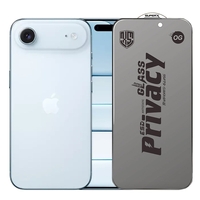 Folie de Sticla Privacy OG pentru Apple iPhone 17 Air, Vafy, Sticla Securizata ESD Antistatica, Super-X, cu Margini Negre, Rezistenta la Zgirieturi, 0.30 mm, Transparenta