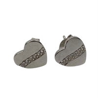 Cercei Argint 925 Inima cu Minizirconii, 1.78 g