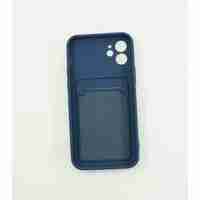 Husa protectie Vafy cu suport card compatibila cu Huawei P Smart 2021 Albastru inchis