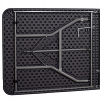 Masa dreptunghiulara pliabila multifunctionala, 1.8 m x 0.75 m x 0.75 m, neagra