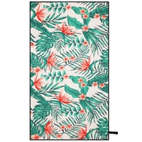Prosop de plaja cu uscare de rapida, husa de transport, 90x180cm, model floral
