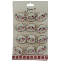Set 12 Brose Martisor pentru Copii, Jolie, Model Oita, Alb
