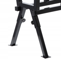 Suport metalic capra pentru taiat lemne, reglabil, pliabil, otel, maxim 200 kg, 81x37x103 cm, negru